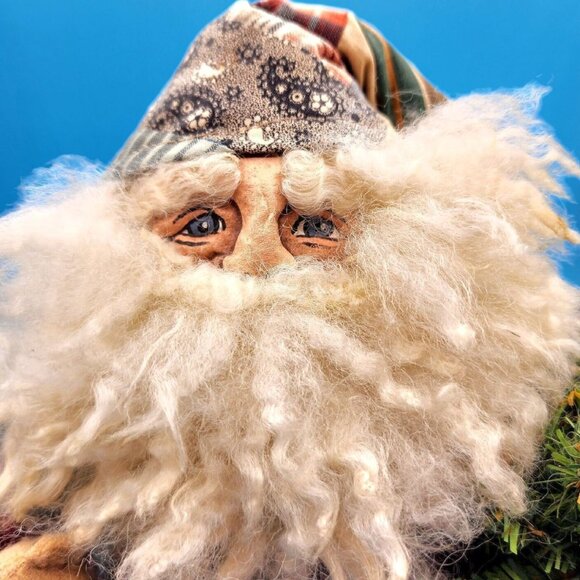 Bethany Lowe Santa on a Drum 1993 Signed 48/150 Quilt Teddy Bear Christmas Decor - Picture 2 of 12